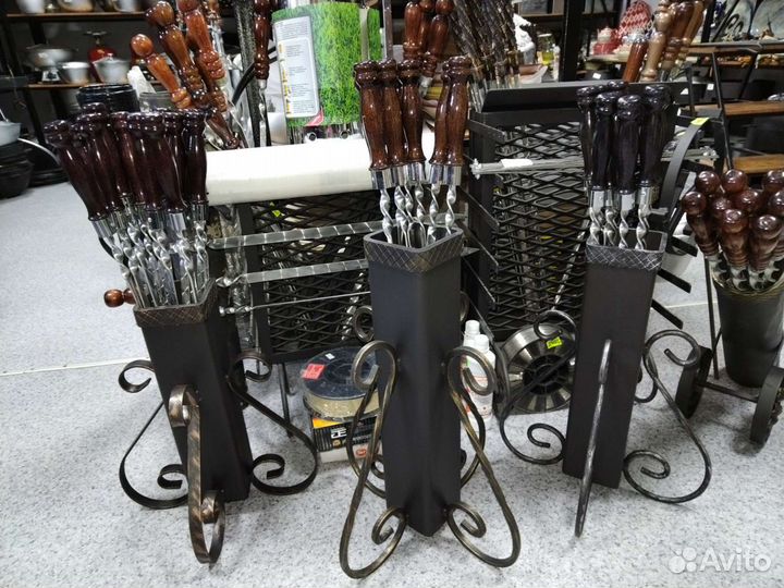 Подставка для шампуров, тубус для шампуров