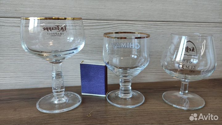 Бокалы дегустационные La Trappe,Chimay, Leffe