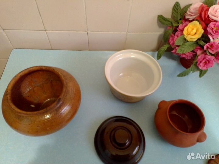 Керамические горшки СССР глянцевые много