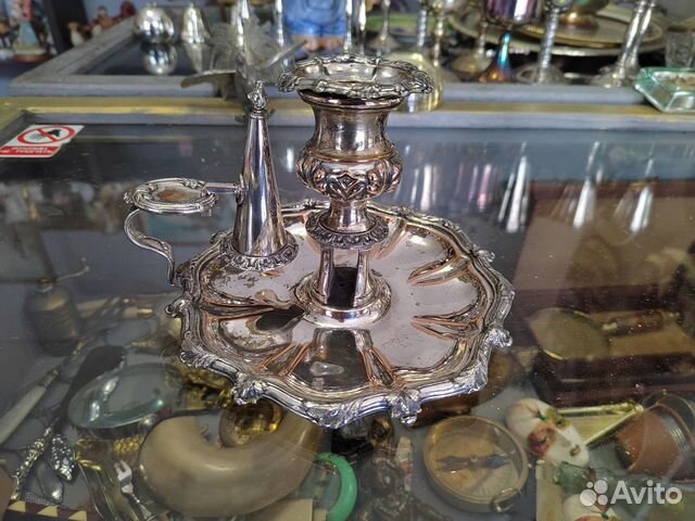 Ночник дворецкого подсвечник переносной Медь Сереб