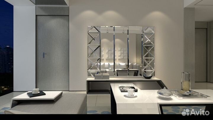 Зеркальное панно плитка / Панно зеркальное