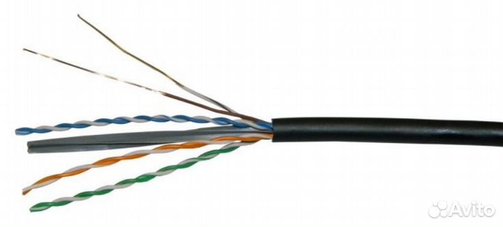 Кабель Netko CAT6 уличный черный 4x2x0.55mm медь