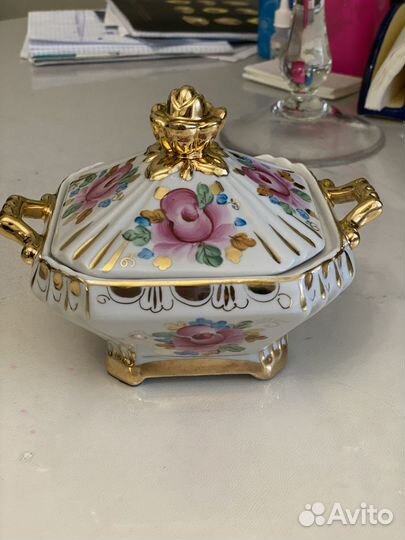 Сахарница гжель СССР