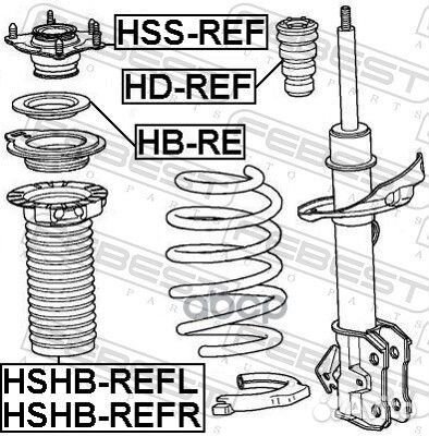 Пыльник амортизатора перед прав hshbrefr