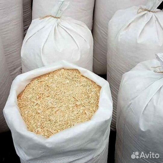 Опилки стружка в мешках