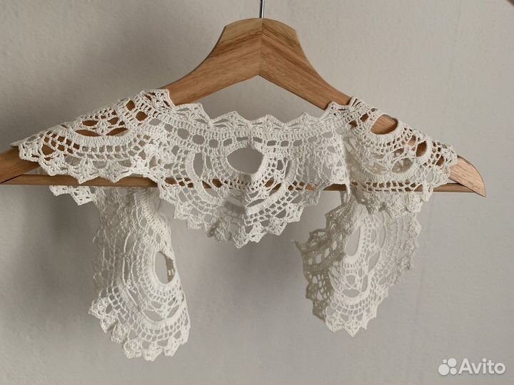 Воротник белый съемный кружевной новый handmade