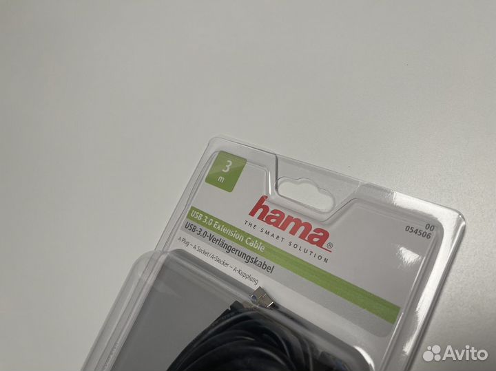 Удлинитель USB-кабеля Hama (3 м). Новый