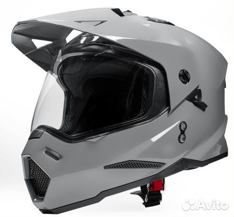 Шлем motard shock M3 grey glossy (L)