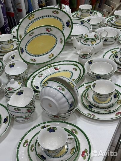 Набор столовой посуды сервиз Фрукты 12 персон