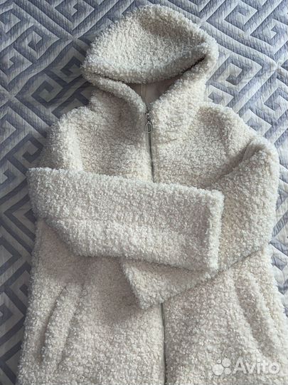 Шубка «Тедди» молочного цвета