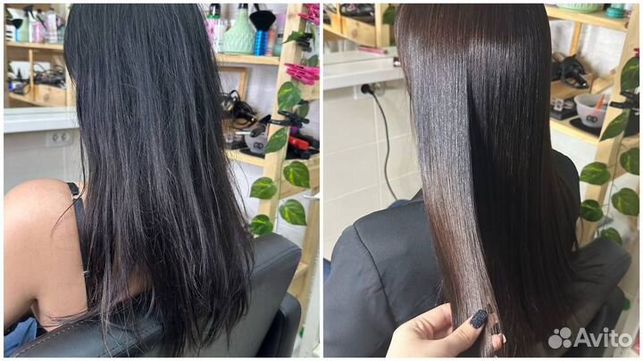 Кератиновое выпрямление волос