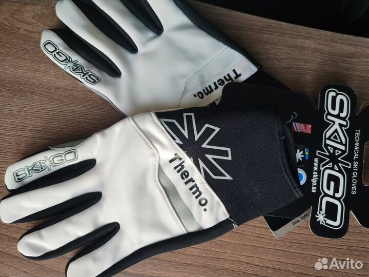 Лыжные перчатки SKI-GO thermo white
