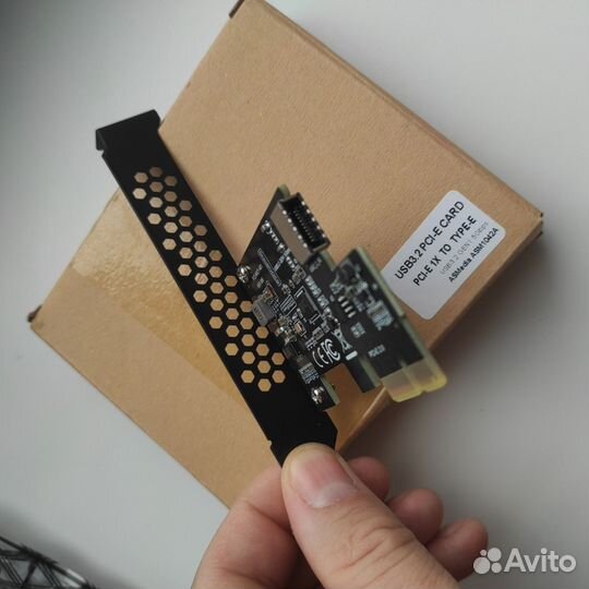 Карта для usb 3 2 pci-e card pci 1 x to type-e