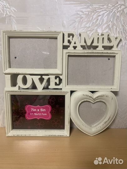 Фоторамка гипсовая