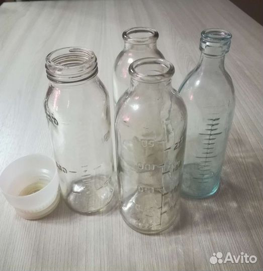 Бутылочки из СССР стеклянные