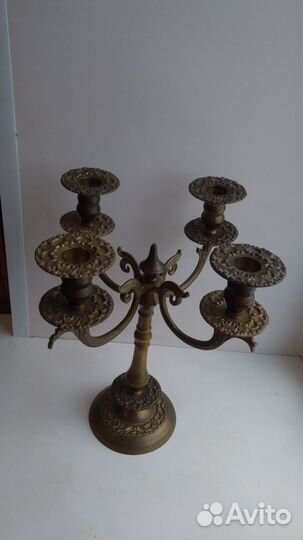 Подсвечник канделябр бронза