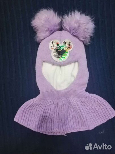 Шапка шлем для девочки
