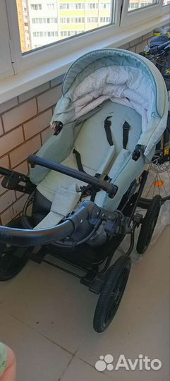 Коляска 2 в 1 indigo эко кожа