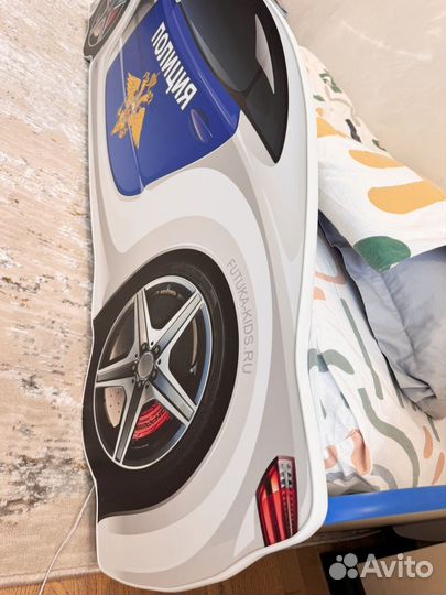 Детская кровать полицеский Mercedes с подсветкой