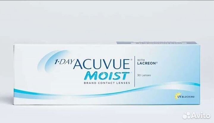 Контактные линзы однодневные acuvue moist 30 шт
