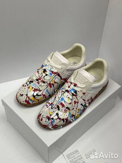 Кеды Maison Margiela Replica Paint Белые