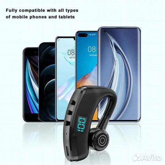 Гарнитура Bluetooth 5.1 беспроводная Блютуз 90 мАч