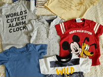 8 футболок hm, kiabi, Disney 6-12 месяцев