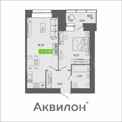 2-к. квартира, 38 м², 7/11 эт.