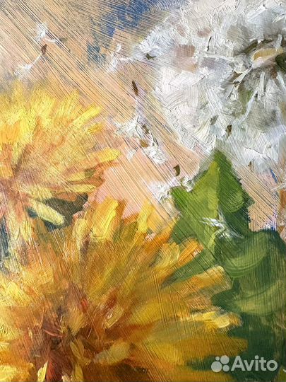 Картина маслом Солнечные одуванчики