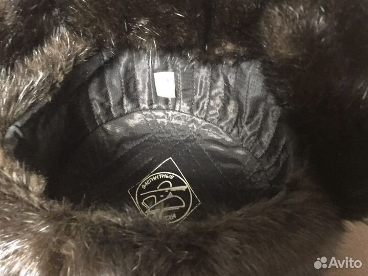 Шапка-ушанка цельномеховая из ондатры