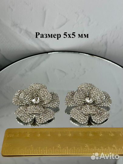 Серьги вечерние с кристаллами swarovski