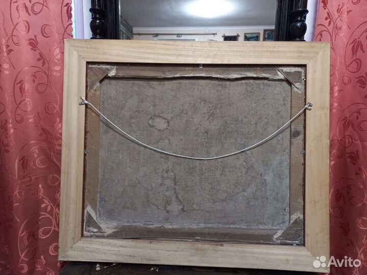 Антикварная картина маслом на холсте 1917г