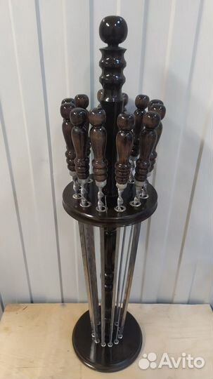 Набор шампуров подарочный дерево 6,10 шампуров