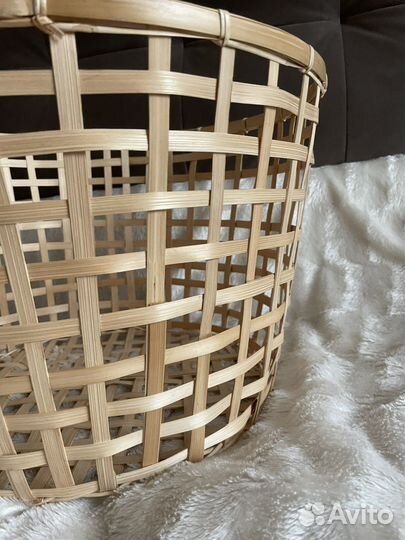 Большая плетеная корзина IKEA gaddis