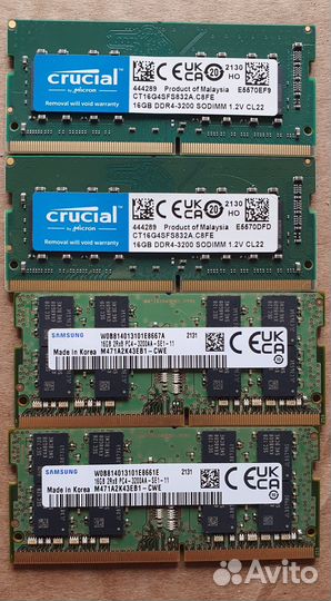 Оперативная память для ноутбука ddr4 16gb 3200
