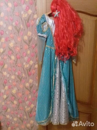 Детский новогодний костюм Ариэль на рост 140см (па