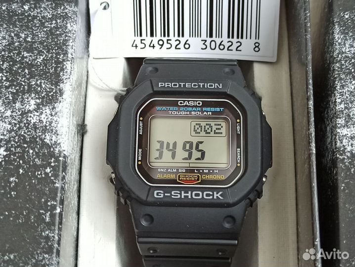 Casio G-5600UE-1 solar модуль с русским языком