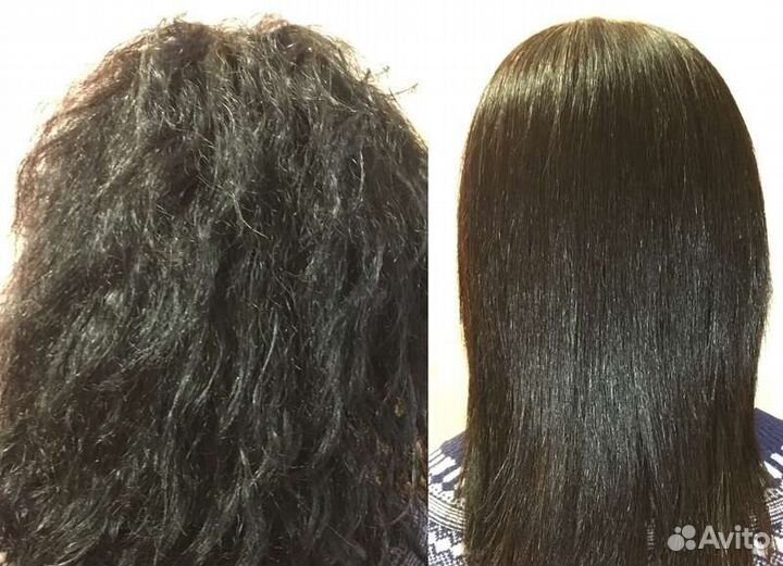 Кератиновое выпрямление волос