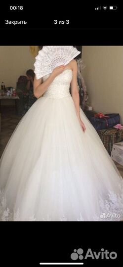Свадебное платье 42 44 пышное