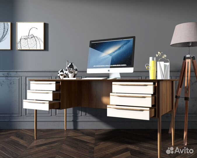 Рабочий письменный стол «Bruni» с ящиками