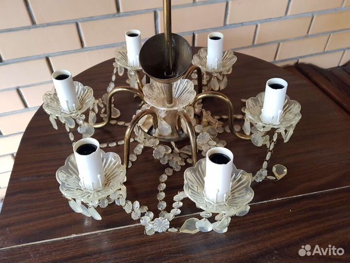 Люстра бронза СССР 6 рожковая