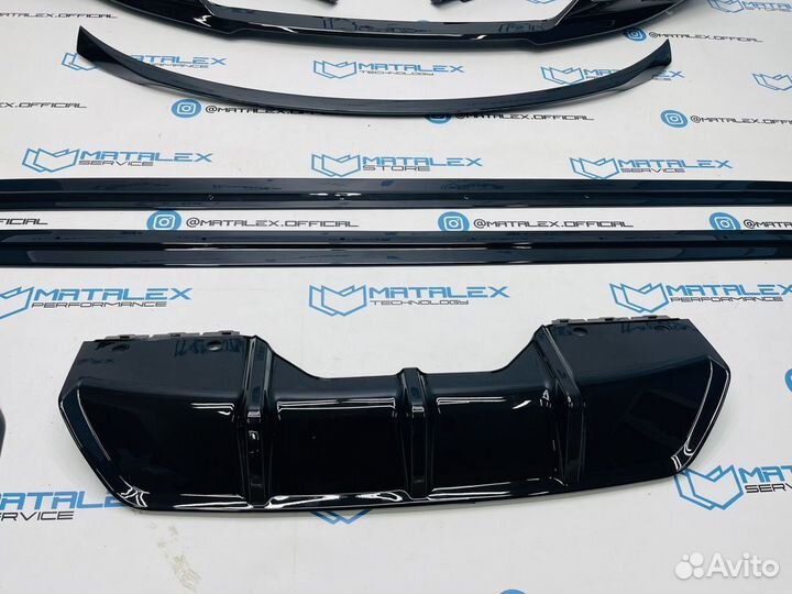 Лезвия сплиттер диффузор BMW X6 F16 глянец