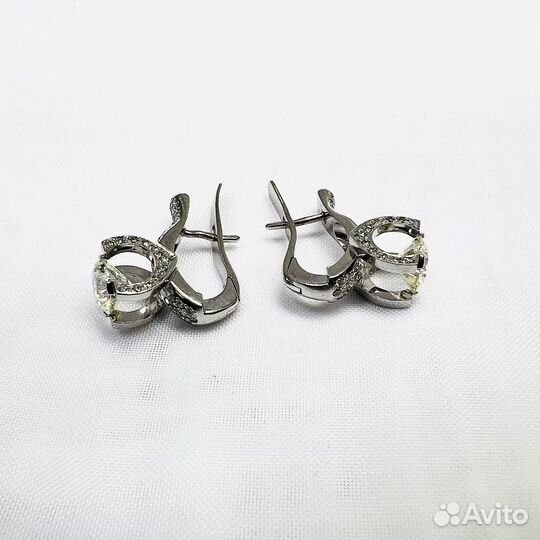 Золотые серьги 585 с бриллиантами 2,15ct 5/5