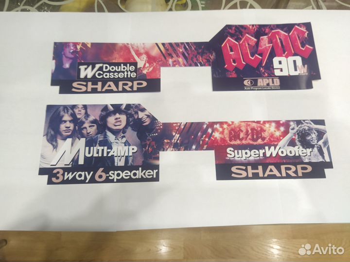 Наклейки на sharp GF-777 GF-999 GF-909 AC/DC