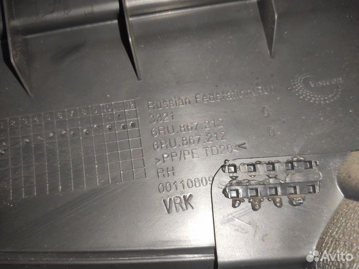 Обшивка двери задняя правая Volkswagen Polo Sedan