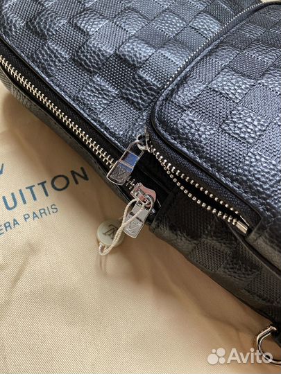 Мужская кожаная сумка Louis Vuitton кожа sling