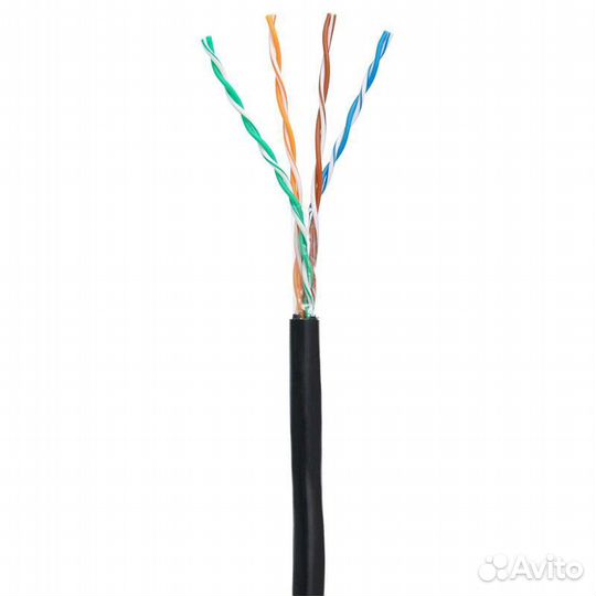 Кабель UTP 5e витая пара уличный (черный)