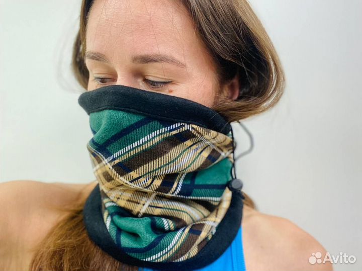 Новый бафф снуд балаклава на флисе с утяжкой