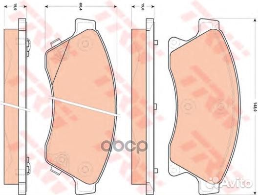 Колодки тормозные дисковые GDB1843 TRW