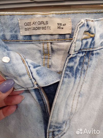 Джинсы для девочки, серые-проданы, 134-140